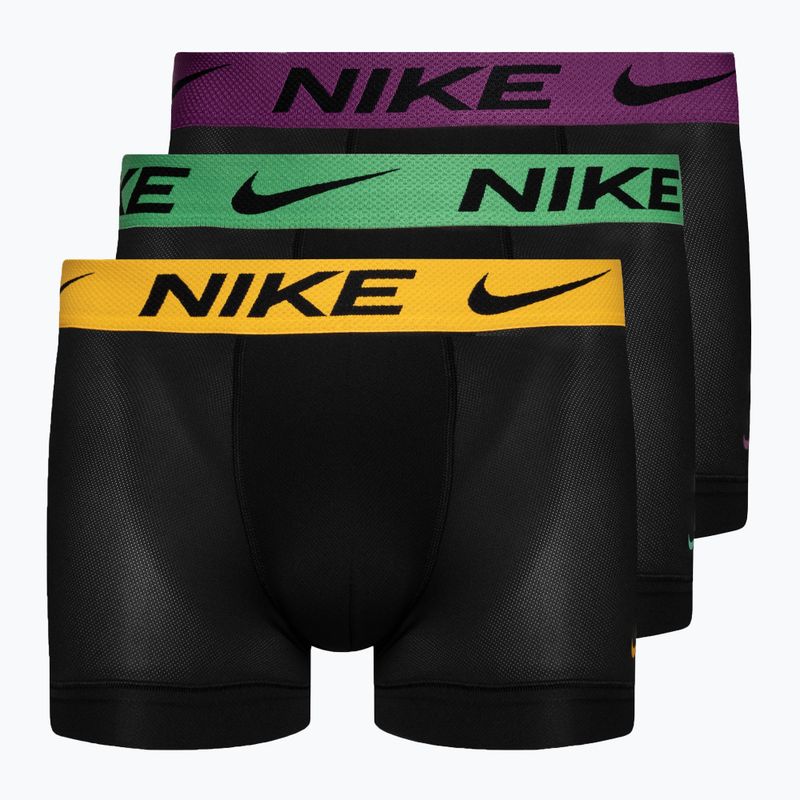 Nike Dri-FIT Cotton Trunk 3 db férfi boxeralsó fuxia/yellow/turquoise