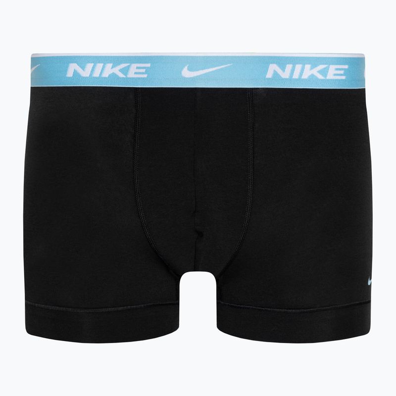 Férfi boxeralsó Nike Everyday Cotton Stretch Trunk 3 darab black/pear/aquarius/cark team red 2