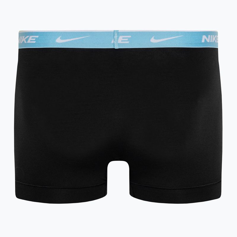 Férfi boxeralsó Nike Everyday Cotton Stretch Trunk 3 darab black/pear/aquarius/cark team red 3