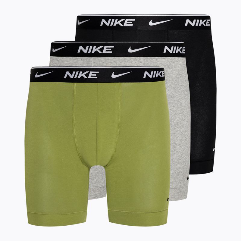 Férfi boxeralsó Nike Everyday Cotton Stretch Boxer Brief 3 darab pear/heather grey/black