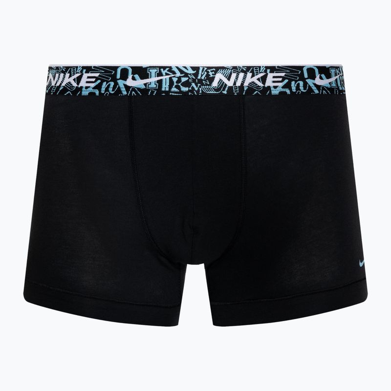 Férfi boxeralsó Nike Everyday Cotton Stretch Trunk 3 darab black/red/aquarius blue/stadium green 4