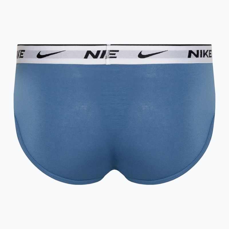 Férfi alsó Nike Everyday Cotton Stretch Brief 3 darab star blue/wolf grey/black white 5