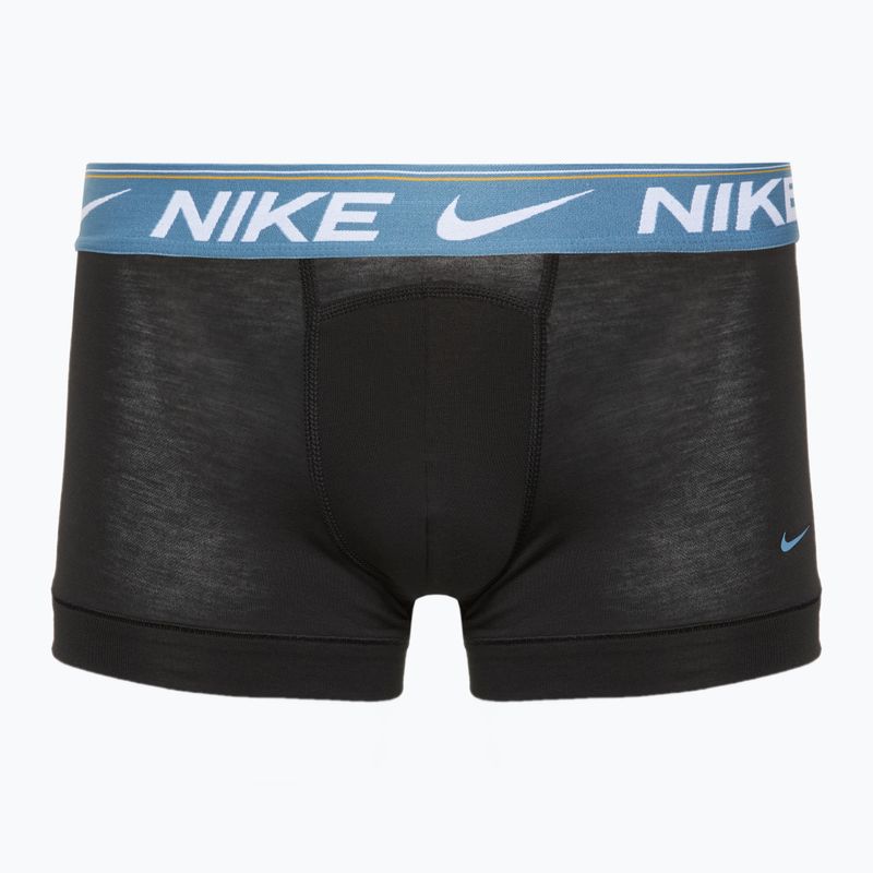 Férfi boxeralsó Nike Dri-FIT Ultra Comfort Trunk 3 pár fekete arany/zivatar/fekete 3