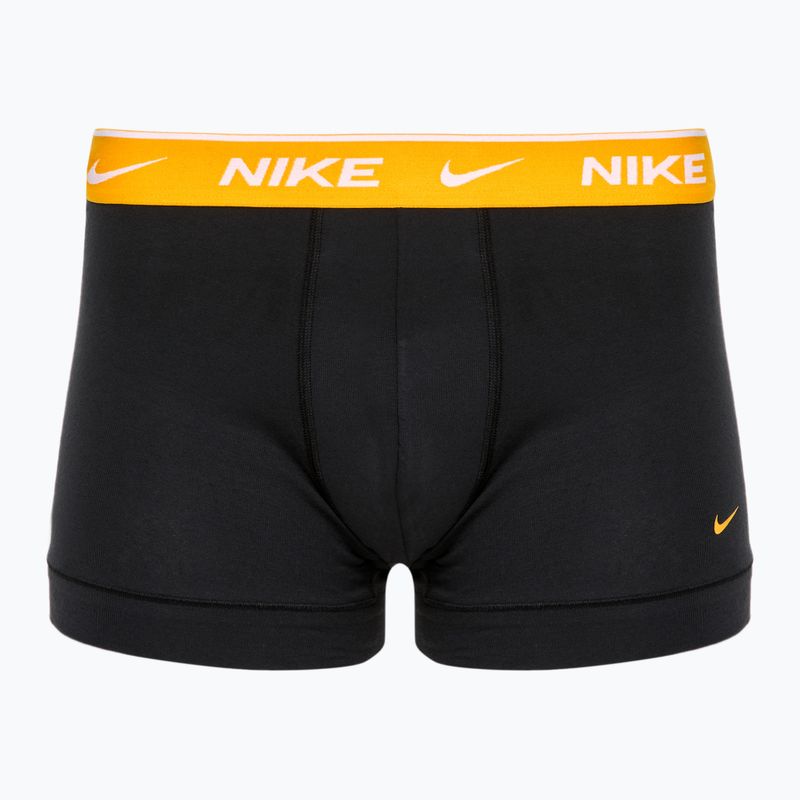 Férfi boxeralsó Nike Everyday Cotton Stretch Trunk 3 pár fekete/arany/piros bíborvörös 2