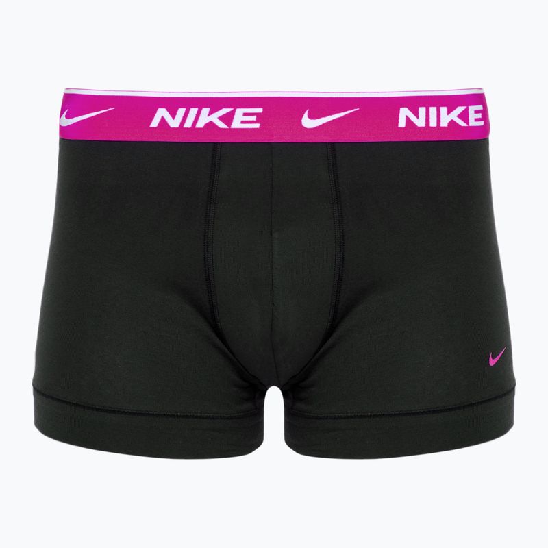 Férfi boxeralsó Nike Everyday Cotton Stretch Trunk 3 pár fekete/arany/piros bíborvörös 3