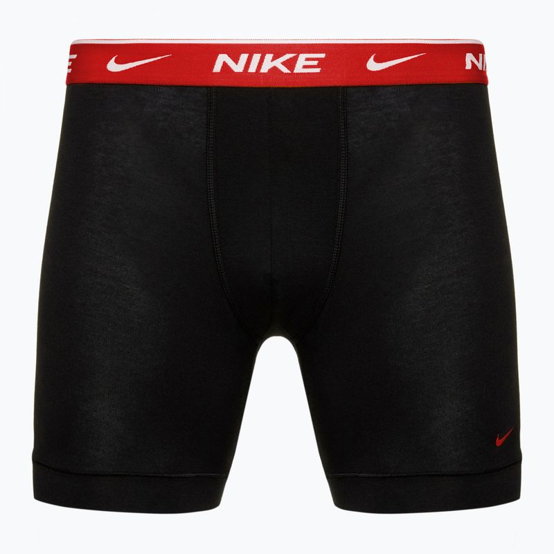 Férfi Nike Everyday Cotton Stretch boxeralsó 3 pár fekete csapat narancs/piros/fekete 2