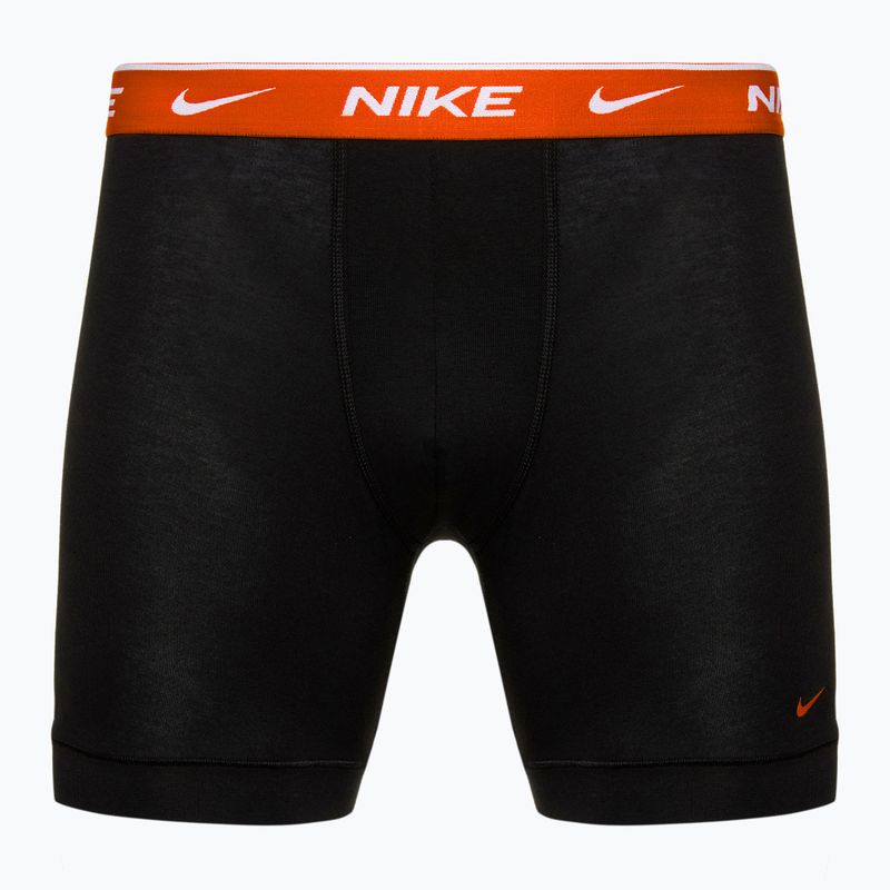 Férfi Nike Everyday Cotton Stretch boxeralsó 3 pár fekete csapat narancs/piros/fekete 3