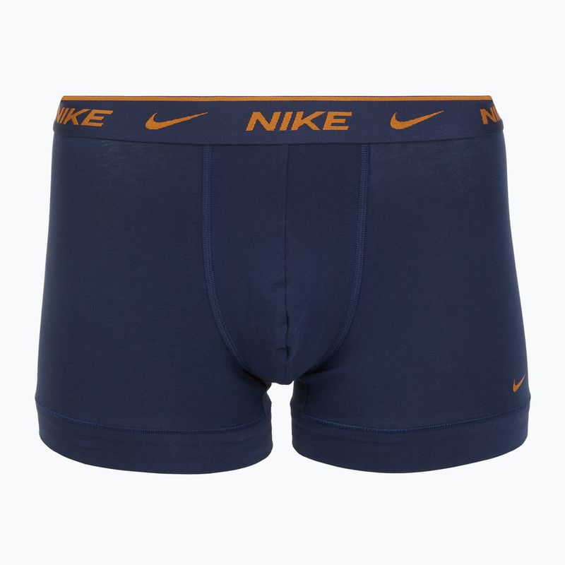 Férfi Nike Everyday Cotton Stretch Trunk boxeralsó 3 pár világos bíbor/éjfekete/középkék/fekete 3