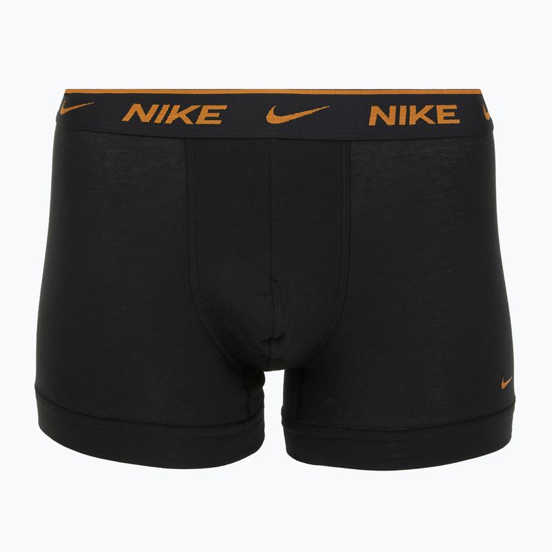 Férfi Nike Everyday Cotton Stretch Trunk boxeralsó 3 pár világos bíbor/éjfekete/középkék/fekete 4