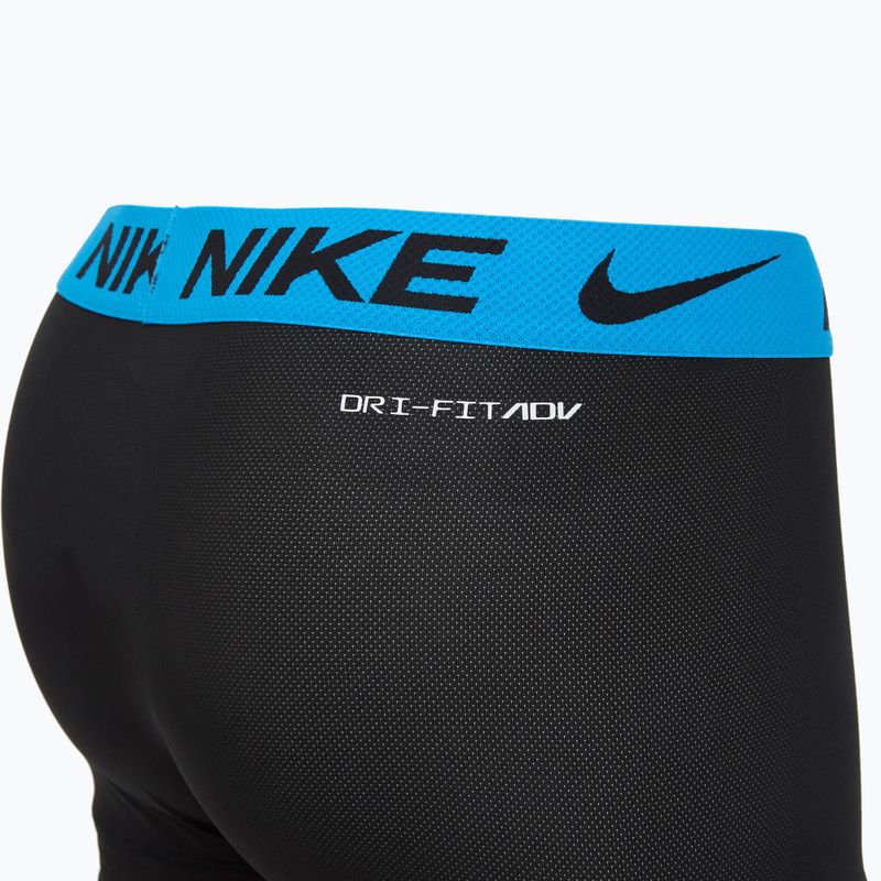 Nike Dri-FIT Cotton Trunk férfi boxeralsó 3 pár fekete menta hab / kék hős / világos kerámia wb 4