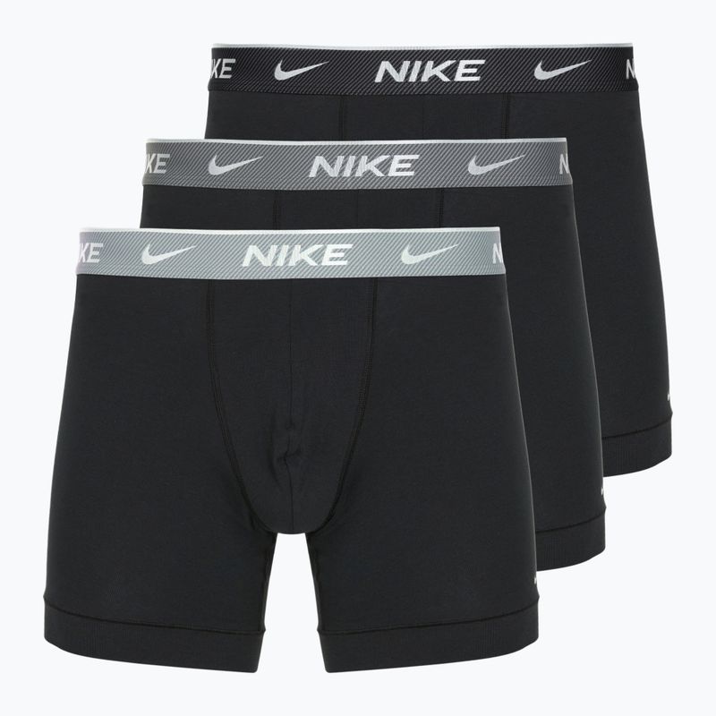 Férfi Nike Everyday Cotton Stretch boxeralsó 3 pár bi/vasszürke/tiszta szürke magas fényű texturált wb
