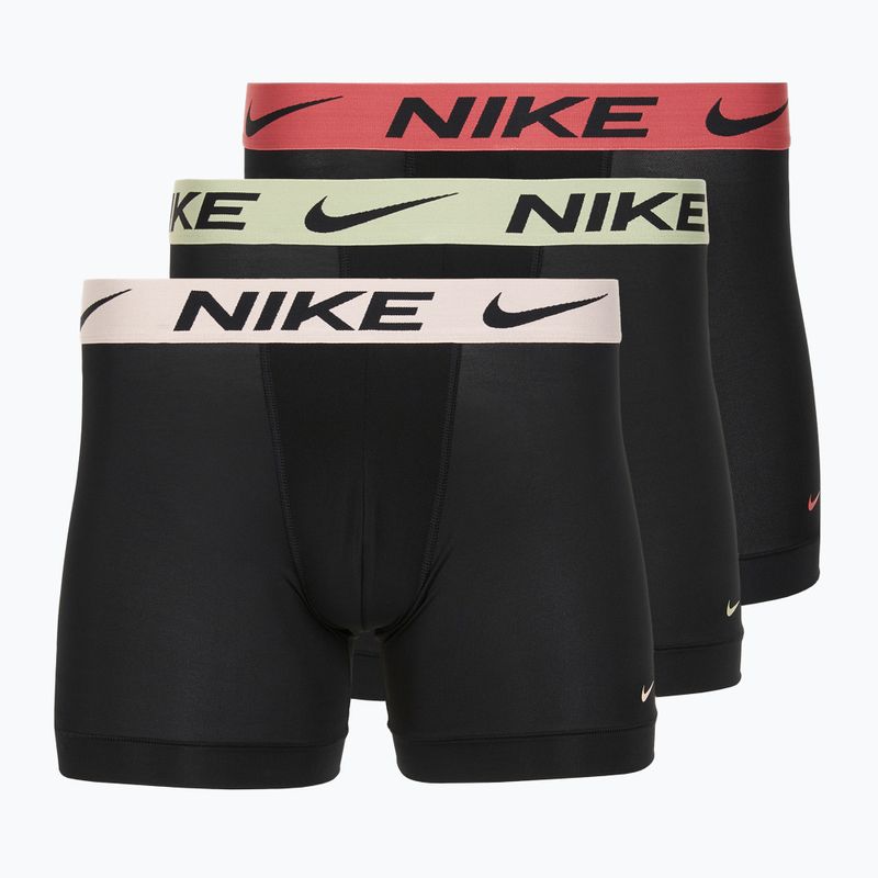 Férfi Nike Dri-Fit Essential Micro Boxer Brief 3 pár blk mosott korall/olive aura/abrtract blue edge wb