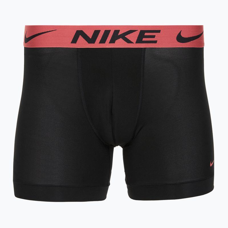 Férfi Nike Dri-Fit Essential Micro Boxer Brief 3 pár blk mosott korall/olive aura/abrtract blue edge wb 4