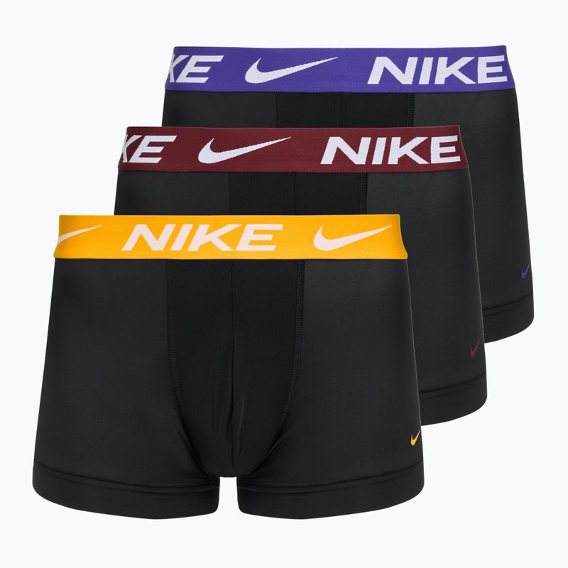Férfi boxeralsó Nike Dri-Fit Essential Micro Trunk 3 pár fekete egyetemi arany/mély éjszaka/sötét csapat vörös wb