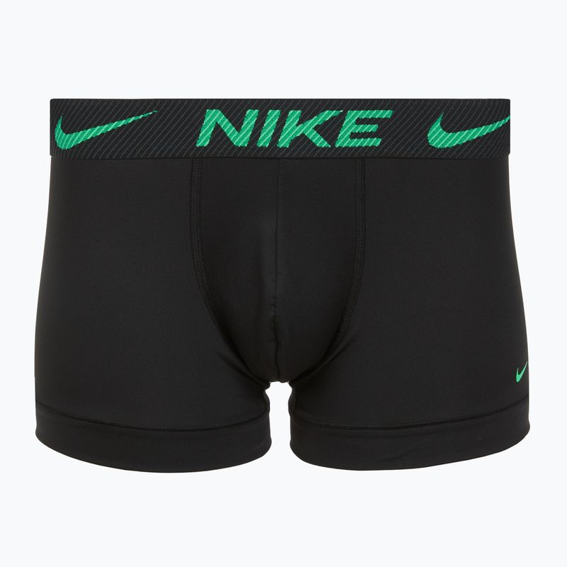 Férfi boxeralsó Nike Dri-Fit Essential Micro Trunk 3 pár fekete zöld sokk/vadlila/fekete szöveg wb 4