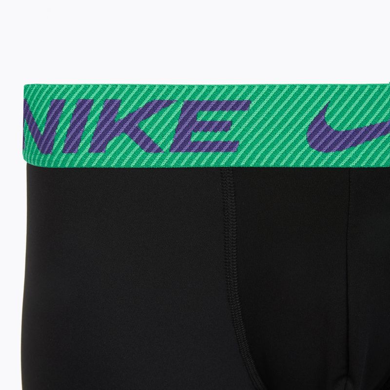 Férfi boxeralsó Nike Dri-Fit Essential Micro Trunk 3 pár fekete zöld sokk/vadlila/fekete szöveg wb 6