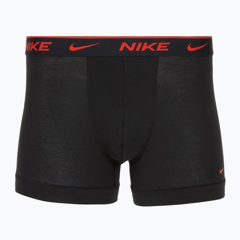 Férfi boxeralsó Nike Everyday Cotton Stretch Trunk 3 pár fekete lig crim/des och/deep night logós derékpánt 3 pár 3