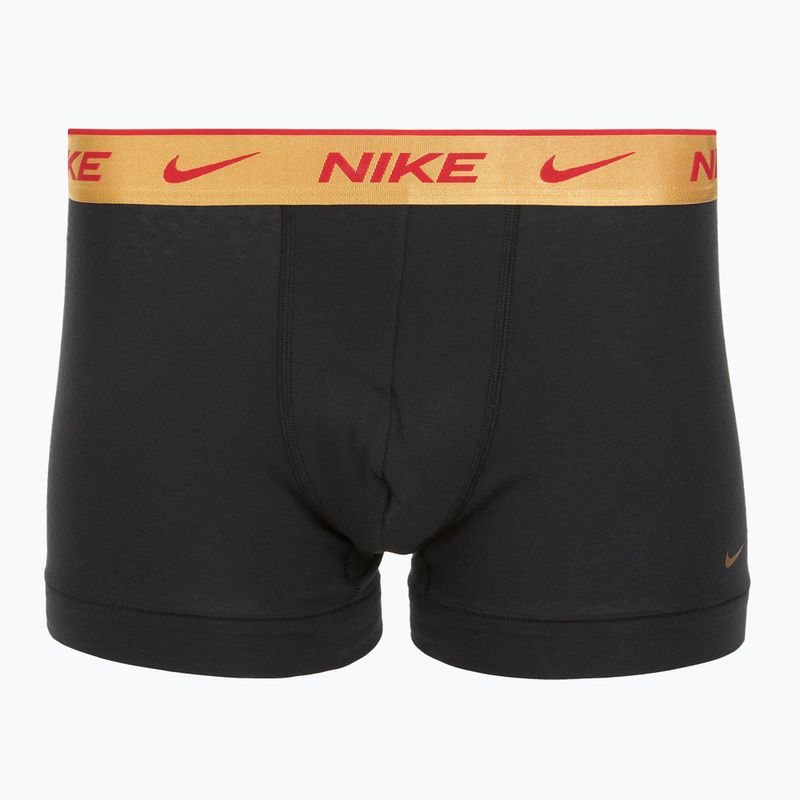 Férfi Nike Everyday Cotton Stretch Trunk boxeralsó 3 pár kék/egyetemi piros/búzakék arany/fekete magas fényű wb 2