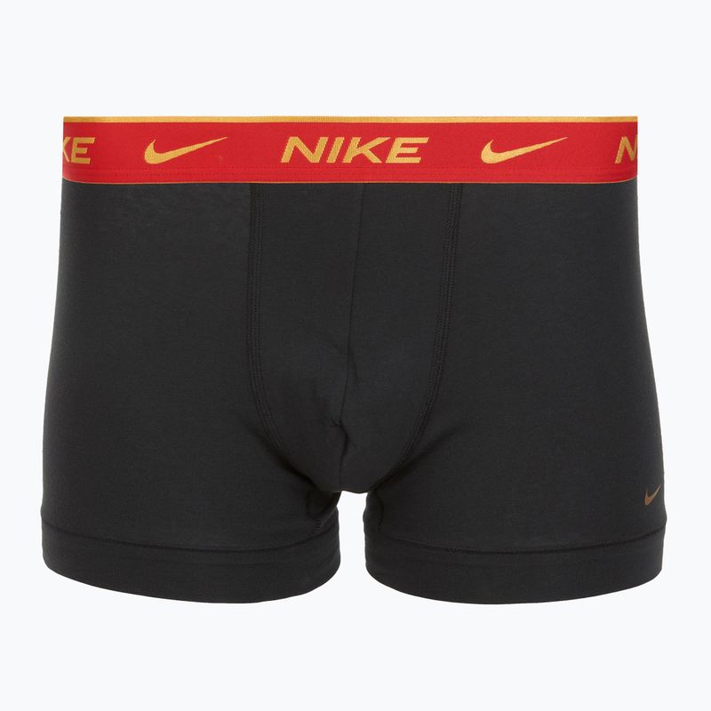 Férfi Nike Everyday Cotton Stretch Trunk boxeralsó 3 pár kék/egyetemi piros/búzakék arany/fekete magas fényű wb 3