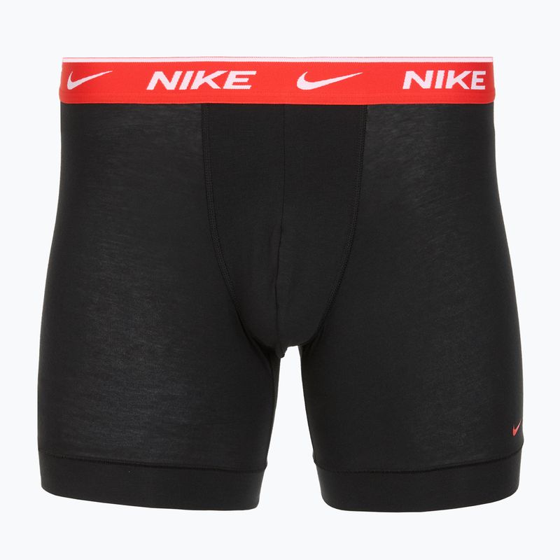 Férfi Nike Everyday Cotton Stretch boxeralsó 3 pár fekete light crimsn/desrt okkersárga/fekete derékszíjjal 3
