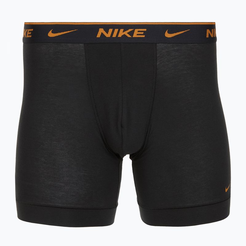 Férfi Nike Everyday Cotton Stretch boxeralsó 3 pár fekete light crimsn/desrt okkersárga/fekete derékszíjjal 4