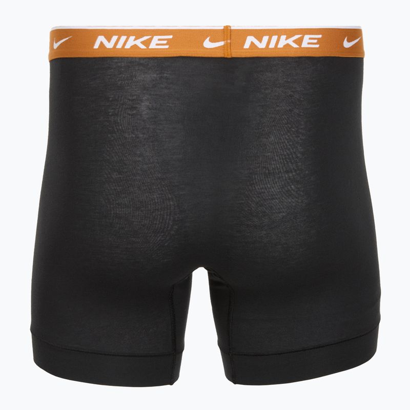 Férfi Nike Everyday Cotton Stretch boxeralsó 3 pár fekete light crimsn/desrt okkersárga/fekete derékszíjjal 5