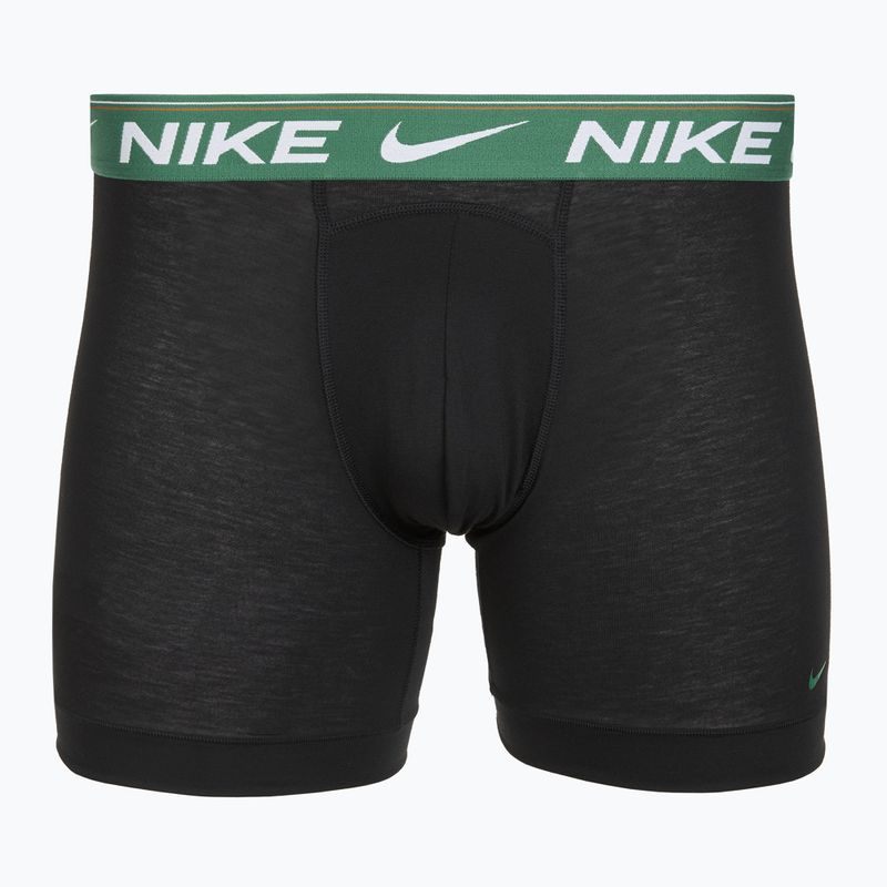 Nike Dri-FIT Ultra Comfort férfi boxeralsó 3 pár fekete evrgreen aura/deep night/fekete derékpántos fekete pár 2