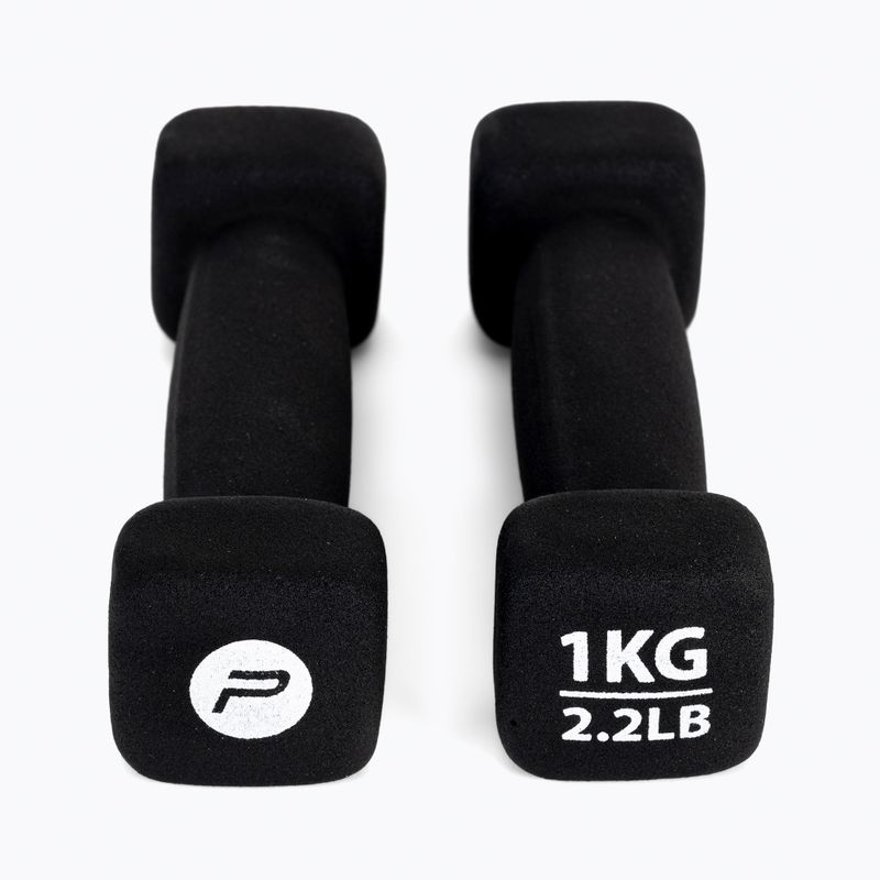 Neoprén súlyzók 1 kg Pure2Improve fekete P2I201390 3