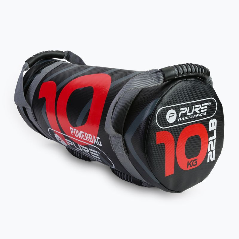 10 kg-os boxzsák Pure2Improve Power Bag piros-fekete P2I201720
