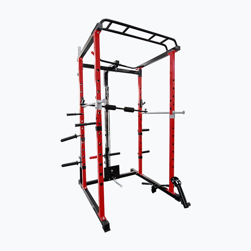 Pure2Improve Powerrack multifunkcionális otthoni edzőterem piros/fekete P2I820000 2