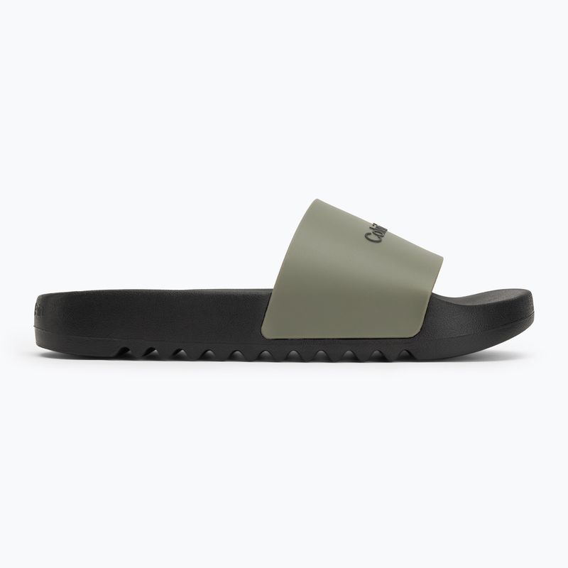 Calvin Klein férfi flip-flop HM0HM01063 Chuncky Pool Slide Rub Smokey Olive/Fekete Chuncky Pool Slide Rub Smokey Olive/Black 2