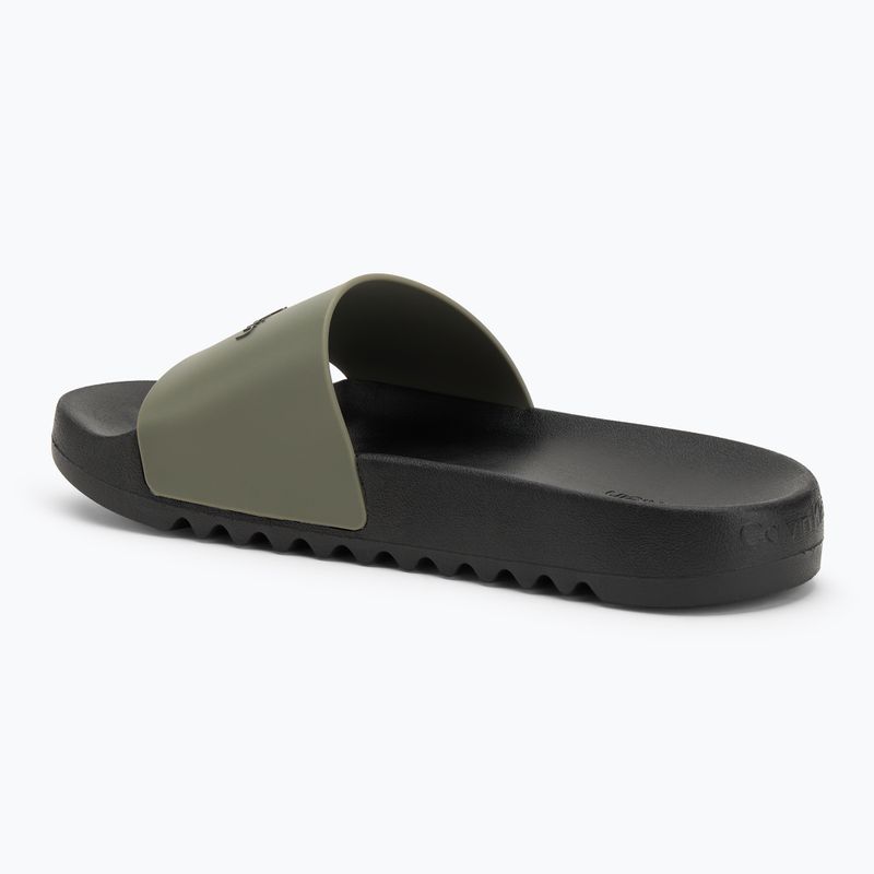 Calvin Klein férfi flip-flop HM0HM01063 Chuncky Pool Slide Rub Smokey Olive/Fekete Chuncky Pool Slide Rub Smokey Olive/Black 3