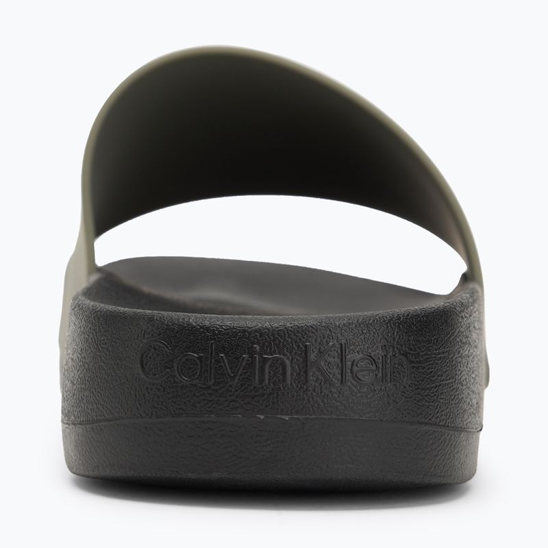 Calvin Klein férfi flip-flop HM0HM01063 Chuncky Pool Slide Rub Smokey Olive/Fekete Chuncky Pool Slide Rub Smokey Olive/Black 6