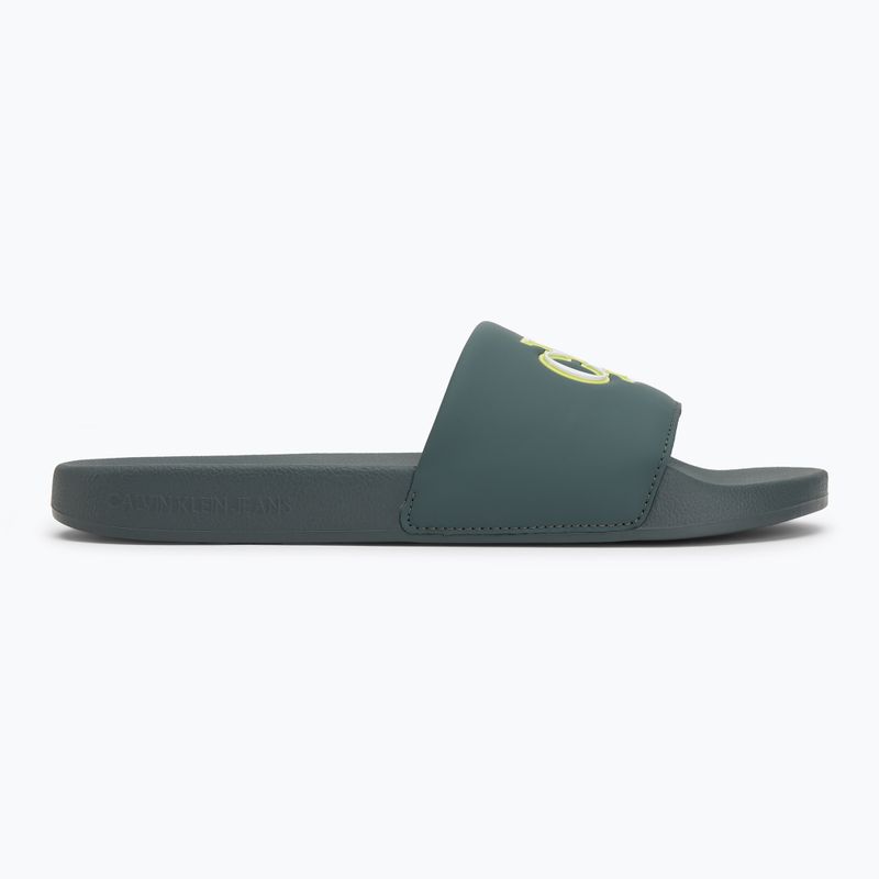 Férfi Calvin Klein YM0YM01281 Jelly Mono PU Seaside Aqua/Fehér flip-flopok 2