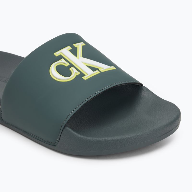 Férfi Calvin Klein YM0YM01281 Jelly Mono PU Seaside Aqua/Fehér flip-flopok 7