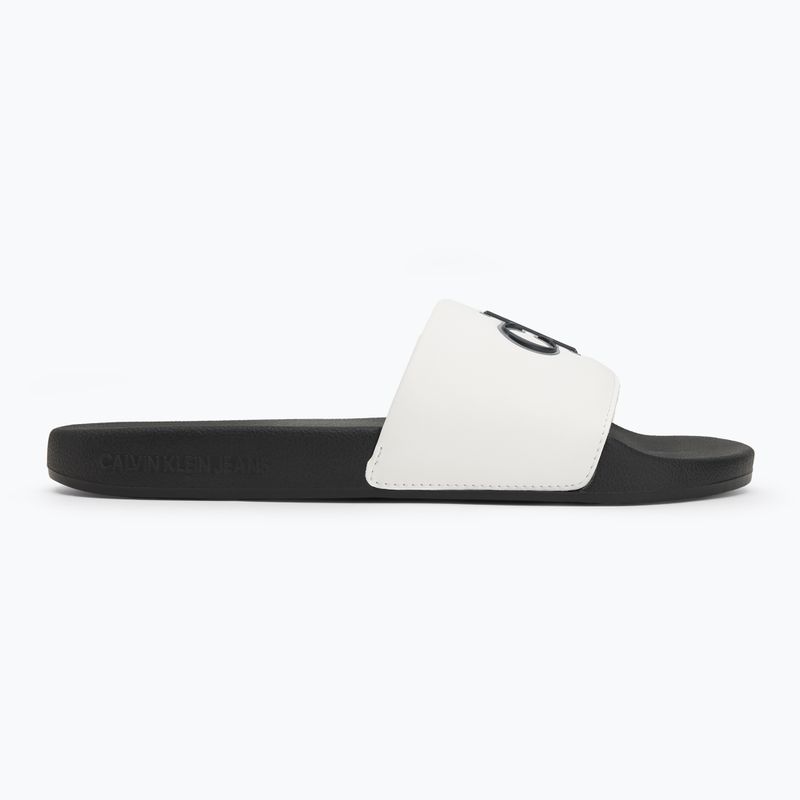 Calvin Klein férfi flip-flop YM0YM01281 Jelly Mono PU Bright White/Fekete 2