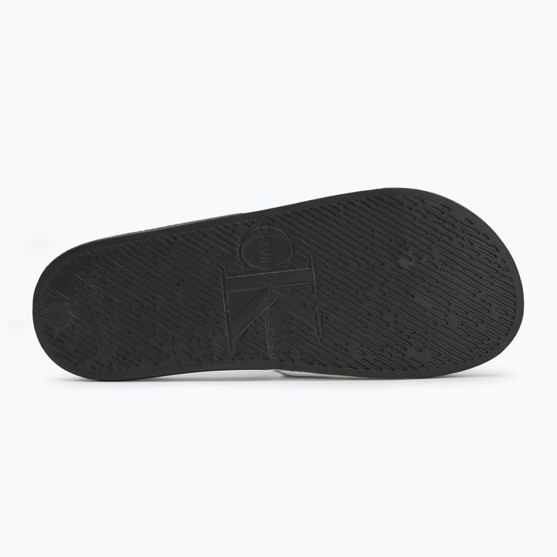 Calvin Klein férfi flip-flop YM0YM01281 Jelly Mono PU Bright White/Fekete 4