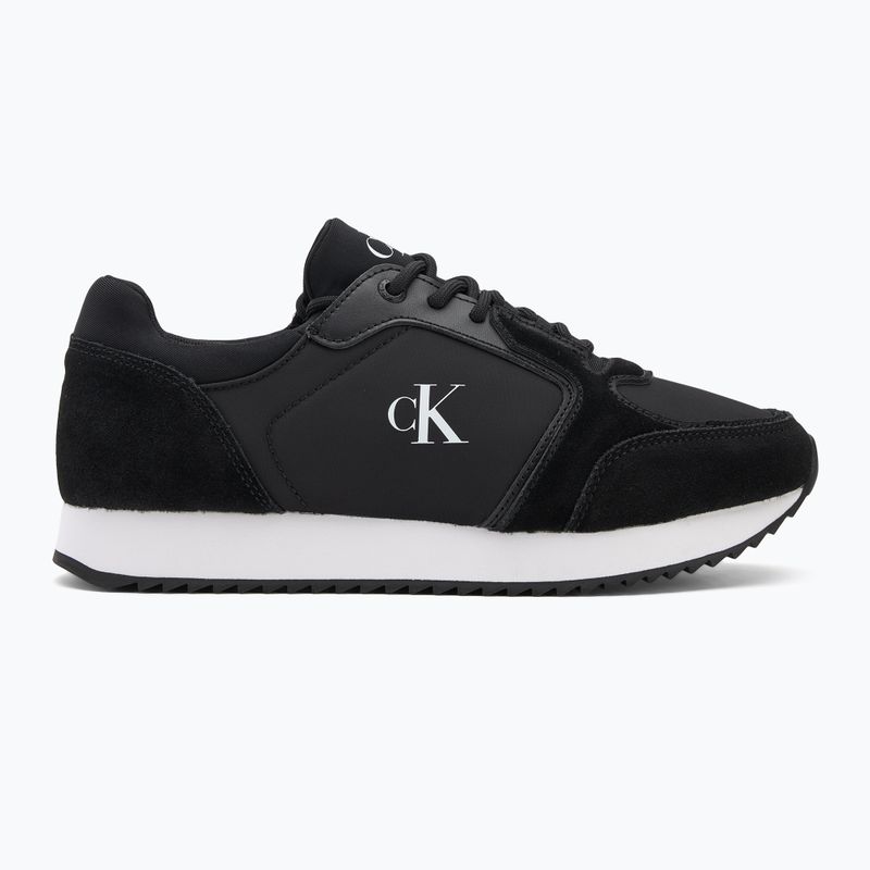 Női cipők Calvin Klein YW0YW01644 Runner Laceup Sock Mg Nylon Mix fekete 2