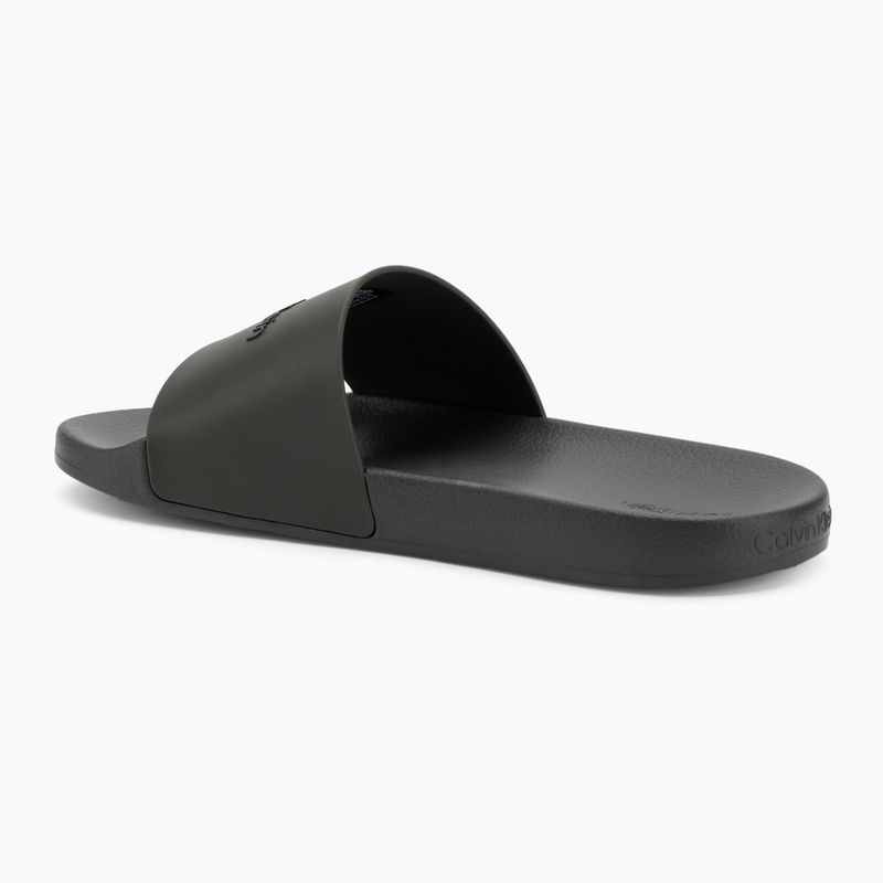Calvin Klein férfi flip-flop HM0HM00455 Pool Slide Slide Rubber sötét olívazöld 3