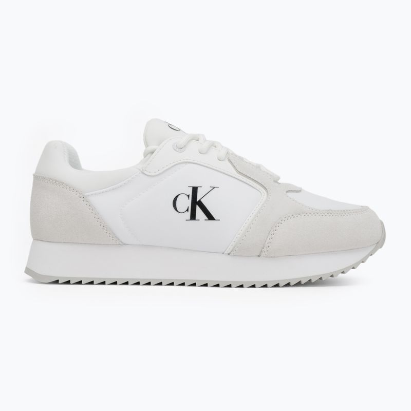 Calvin Klein férfi cipő YM0YM01326 Retro Runner Sock Lace Up Ny-Su Bright White/Fekete 2