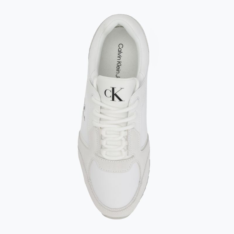 Calvin Klein férfi cipő YM0YM01326 Retro Runner Sock Lace Up Ny-Su Bright White/Fekete 5