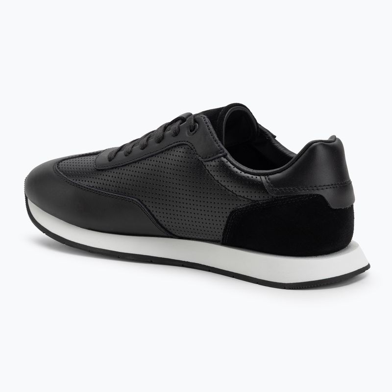 Calvin Klein férfi cipő HM0HM01871 Low Prof Runn Laceup Perf Lth Black/Bright White Fekete/Fényes Fehér 3