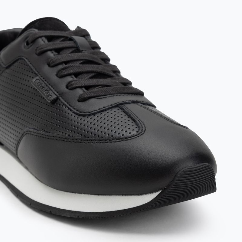 Calvin Klein férfi cipő HM0HM01871 Low Prof Runn Laceup Perf Lth Black/Bright White Fekete/Fényes Fehér 7