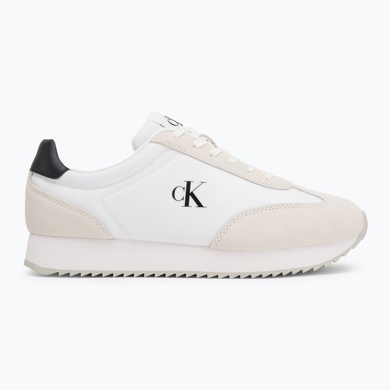 Calvin Klein férfi cipő YM0YM01325 Retro Runner Lace Up Ny-Su Bright White/Fekete 2