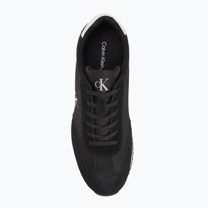 Calvin Klein férfi cipő YM0YM01325 Retro Runner Lace Up Ny-Su Fekete/Fényes Fehér 5