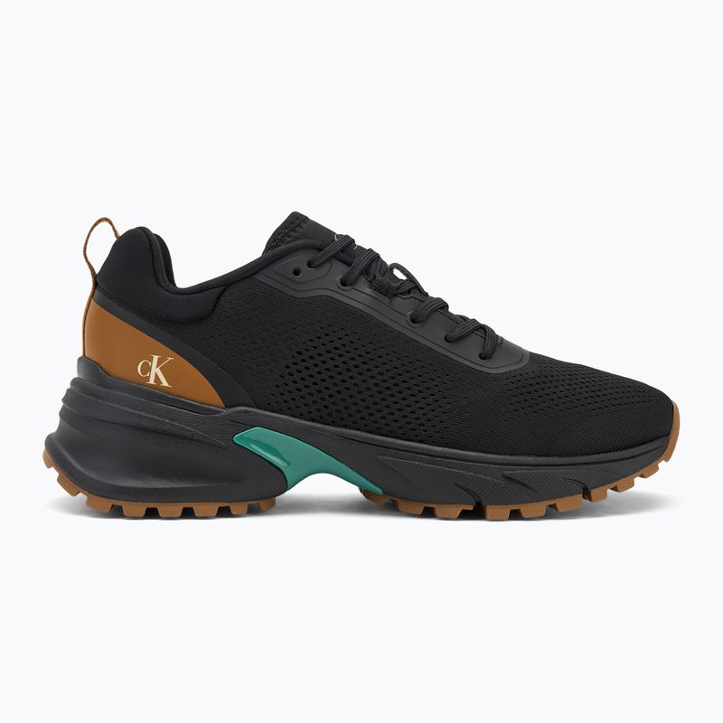 Calvin Klein férfi cipő YM0YM01284 Hike Runner Tech Knit Ck Black/Grain Brown/Wild Green Fekete/Grain Brown/Wild Green 2