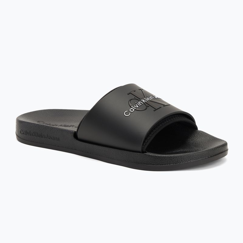 Férfi Calvin Klein YM0YM00361 Slide Rubber Neoprene Monologo fekete flip-flopok