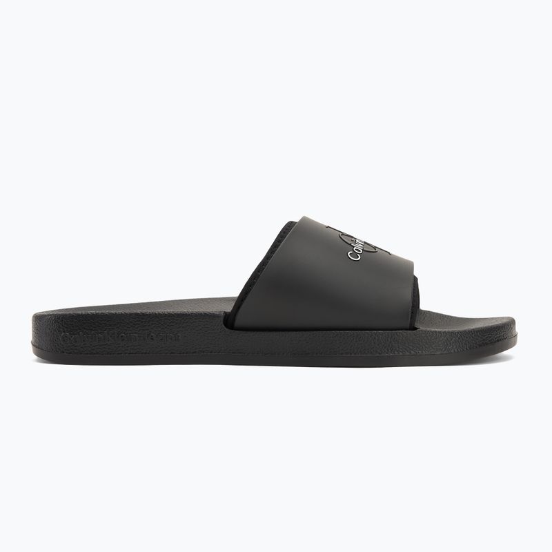 Férfi Calvin Klein YM0YM00361 Slide Rubber Neoprene Monologo fekete flip-flopok 2