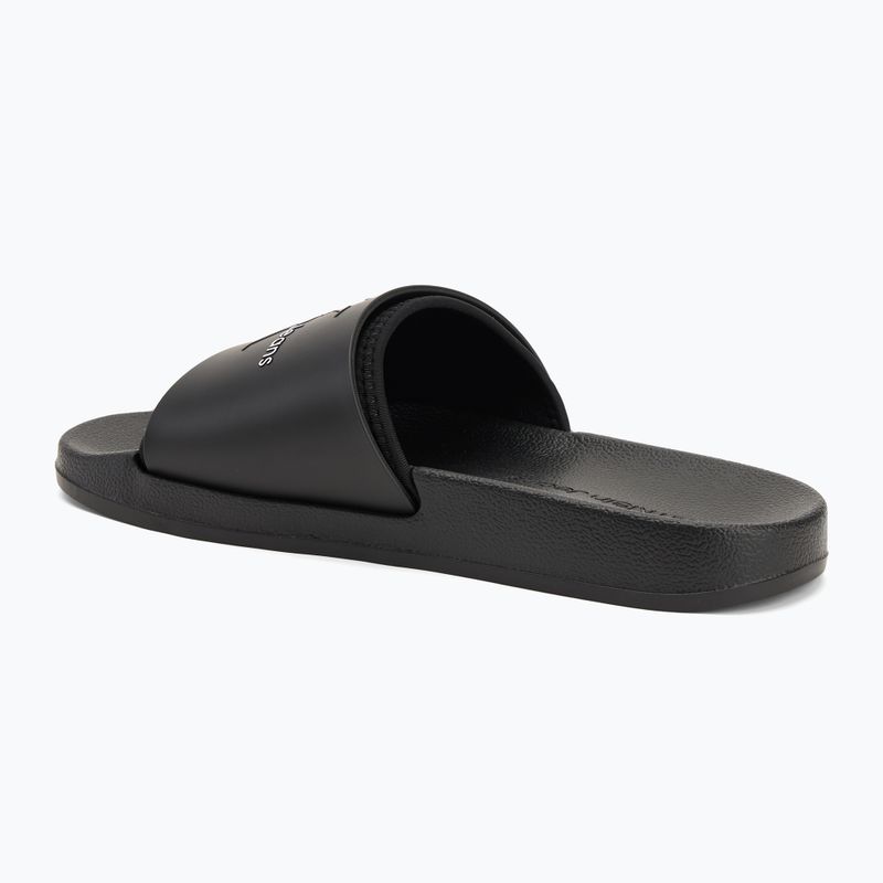 Férfi Calvin Klein YM0YM00361 Slide Rubber Neoprene Monologo fekete flip-flopok 3