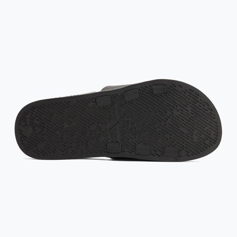 Férfi Calvin Klein YM0YM00361 Slide Rubber Neoprene Monologo fekete flip-flopok 4